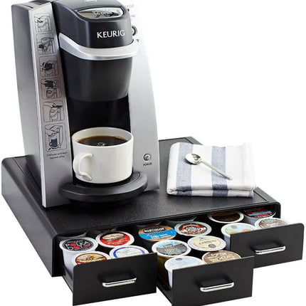 Coffee Pod Storage Drawer for K-Cup Pods - 36 Pod Capacity, Black