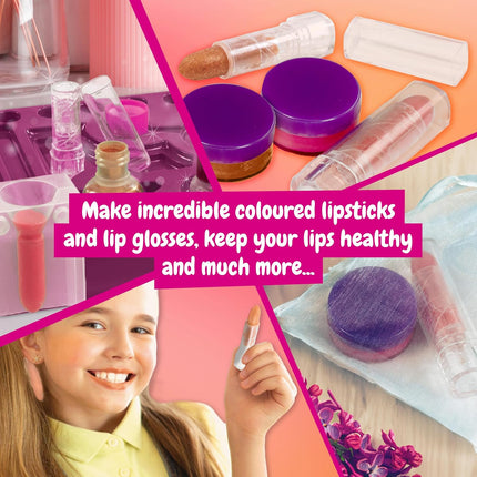 Lipstick & Lip Gloss Making Kit for Girls – Make Your Own Lip Glosses, Lipsticks & Lip Balm - 7 Beauty Activities for Kids, Original Gift & Stuff for Girls Age 8 9 10 11+