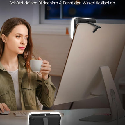 LED Fill Light with Hidden Bracket USB Rechargeable for Streaming and Vlogging