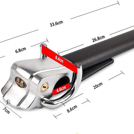 Car Lock, Car Steering Wheel Lock, Car Steering Wheel Anti-Theft Airbag Lock, Car Anti-Theft Locking Device Steering Wheel Lock and Heavy Duty Safety Hammer - Security Anti-Theft Device