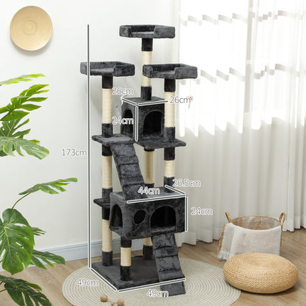 Cat Tree Kitty Activity Play Centre, Scratching Scratcher, 173Cm