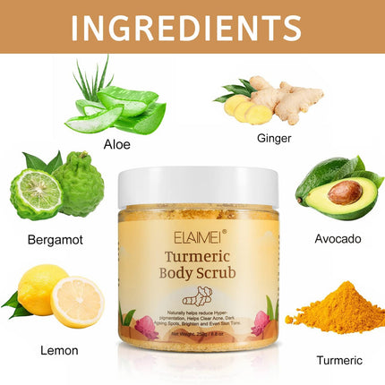 Body Scrub Salt Body Scrub, Natural Exfoliation for Face and Body, Effectively Remove Dead Skin, Nourish the Skin, against Cellulite Shower Exfoliating Women Men, 250 Ml