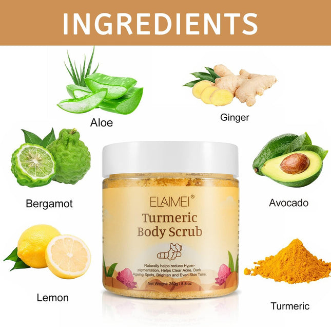 Body Scrub Salt Body Scrub, Natural Exfoliation for Face and Body, Effectively Remove Dead Skin, Nourish the Skin, against Cellulite Shower Exfoliating Women Men, 250 Ml