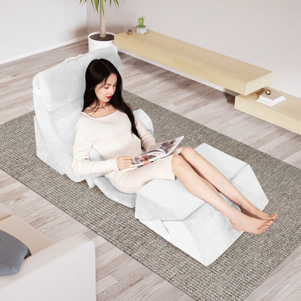 7 PCS Adjustable Support Pillow Set Bed Wedge Pillows Triangle Sit-Up Pillow