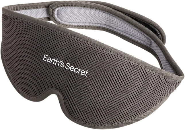 Earth'S Secret Sleep Mask - C-Shaped Eye Cups, Soft Breathable Material with Complete Blackout Design | Perfect for Side Sleepers - Easily Adjustable Straps for Deep Restful Sleep (Grey)