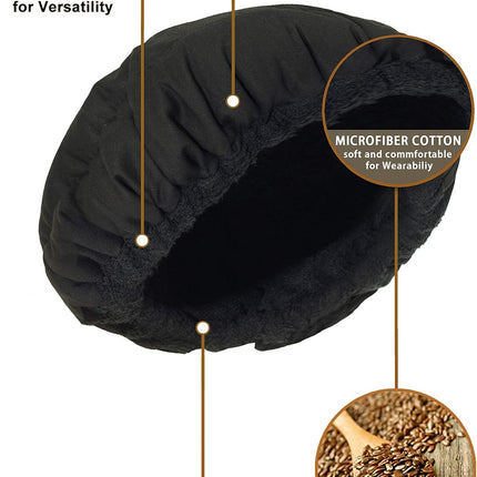 DIY Thermal Deep Conditioning Flaxseed Hair Heat Cap,Microwavable Micro Hair Conditioning Cap Heat Therapy for Steaming Hair,Hat Spa Cap Styling Tools