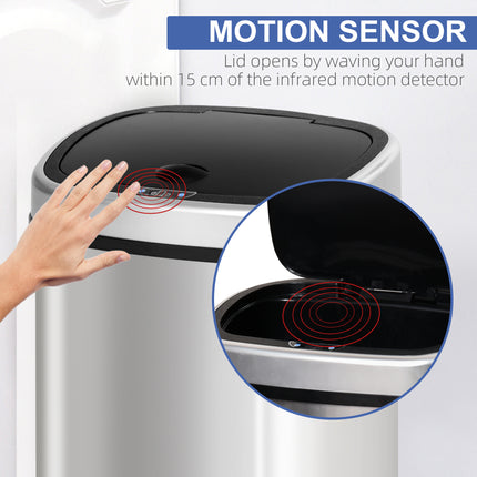 Sensor Dustbin Touchless Trash Can Automatic Garbage Bin Stainless Steel