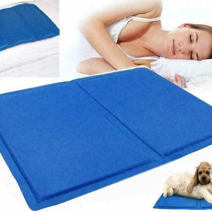 2 X Magic Cool Cooling Gel Pad Pillow Cooling Mat Laptop Cushion Yoga Pet Bed UK