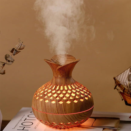 7 Color Light LED for ESSENTIAL Oil Diffuserdesk Colorful Hollow Aromatherapy Machine Oil Diffuser Oil Diffuser Aromatherapy Humidifier Changing Oil Diffusers for Home(Dark)