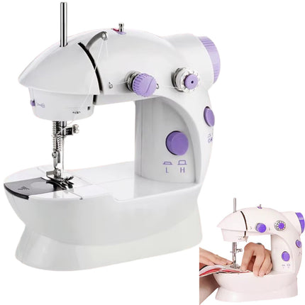 Mini Portable Electric Sewing Machine Adjustable Speed Foot Pedal Desktop Tailor