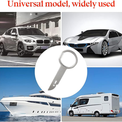 Car Radio Removal Tool Key, 4 Pieces Stereo Release Tools Pins with Easy Grip Handles, CD DVD Media Player Head Unit Key Tool, Car Accessories Radio Tools Compatible with Most Vehicles