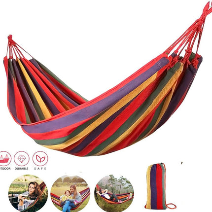 Camping Hammock 1 - 2 Person Outdoor Garden Portable Double Swing Hanging Bed