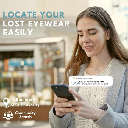 Glasses Tracker for Apple Ios | Apple Find My Alternate | Locate Spectacles, Find Eyewear, Never Lose Sunshades | Light Weight, Small Size, Fit All Specs Size | Battery, Charger, Accessory Included