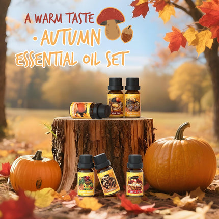 Soulorigin Autumn Essential Oils Set, Fragrance Oil Set for Oil Diffusers, Bath