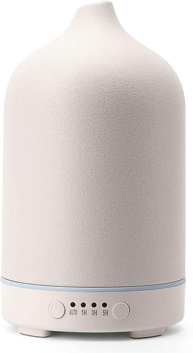 Ceramic Diffuser 250ML Essential Oil Diffusers Aromatherapy Essential Oil Humidifier for Room Air Humidifier for Home Bedroom Stone Diffuser (White Big Size 250Ml)