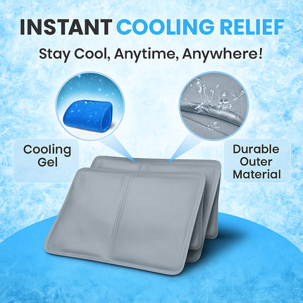Self Cooling Gel Pillow Natural Comfortable Sleep Head Support Soft Chilled Pad