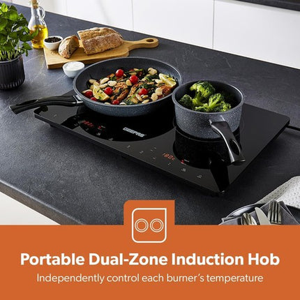 Electric Induction Hob Portable Digital Touch Dual Cooker Hot Plate 2800W