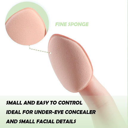20 Pcs Finger Powder Puff Band Handle Makeup Blender Sponge Ultra Soft Mini Powder Puff for Foundation Concealer Cosmetic Foundation Sponge Mineral Powder Wet Dry Makeup Tool