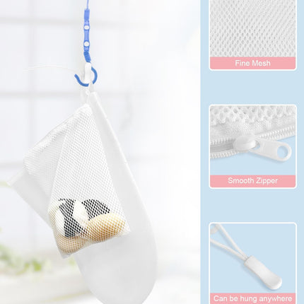 Makeup Brush Cleaner, Silicone Makeup Sponge Cleaning Bag with Mesh Laundry Bags to Effectively Clean and Dry Makeup Sponge, Powder Puff, Brush