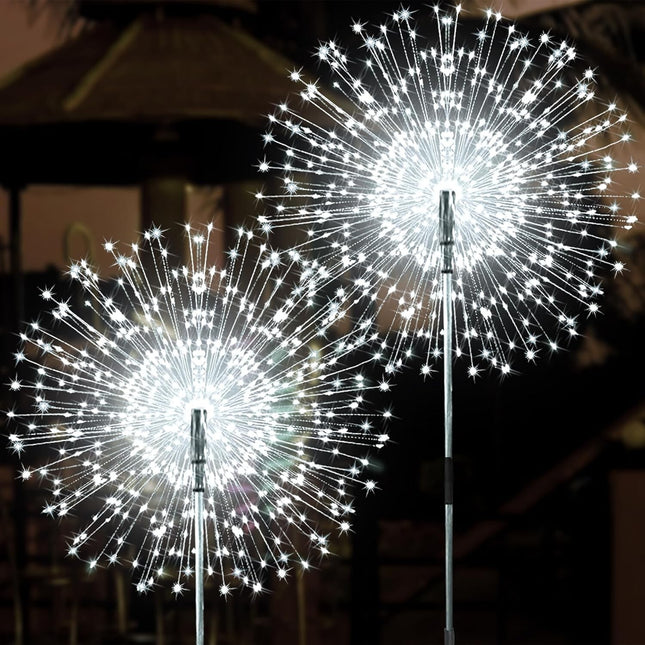 2/4PCS Solar Lights Outdoor Garden LED Solar Powered Firework Light Lamp DIY
