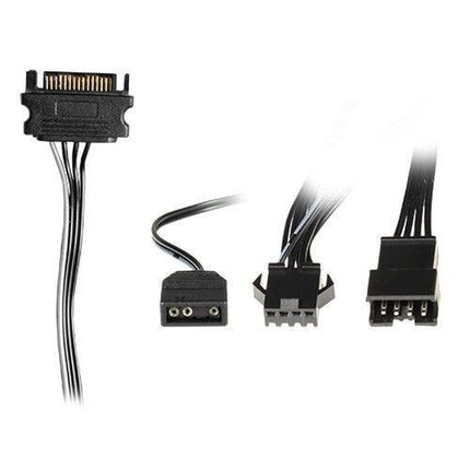 Gaming PC Case Matx Black Micro ATX Tower with 2X ARGB LED Fans & Strip Glass