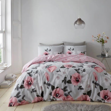 Cotton Blend Floral Duvet Cover Set with Pillowcases