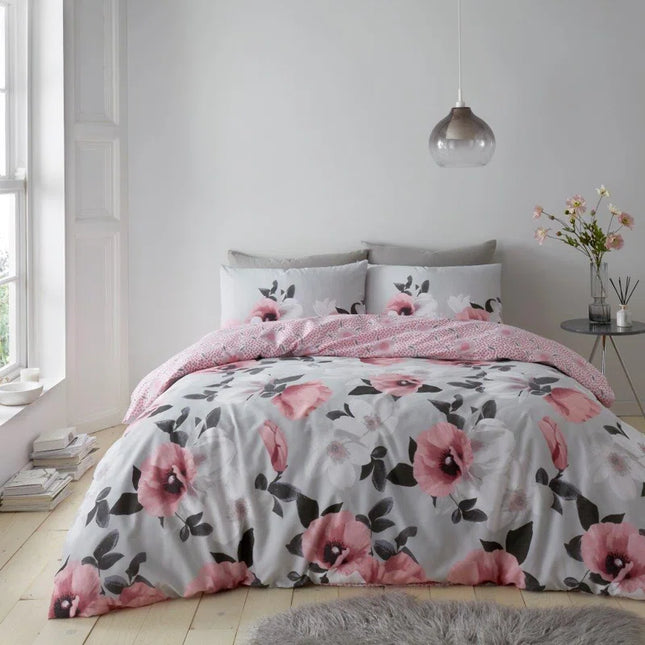 Cotton Blend Floral Duvet Cover Set with Pillowcases