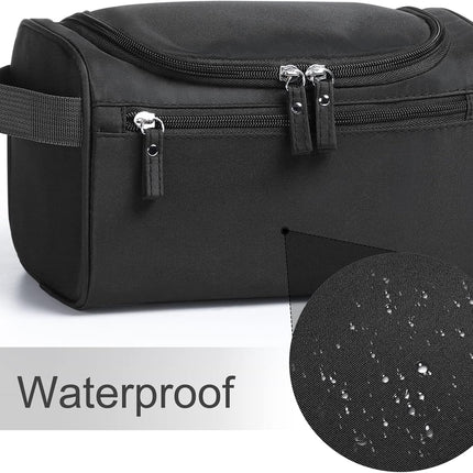 Toiletry Bag,  Hanging Wash Bag Travel Toiletry Bag Waterproof Bathroom Bag for Men and Women Travel Toiletry Makeup Organizer (Black)