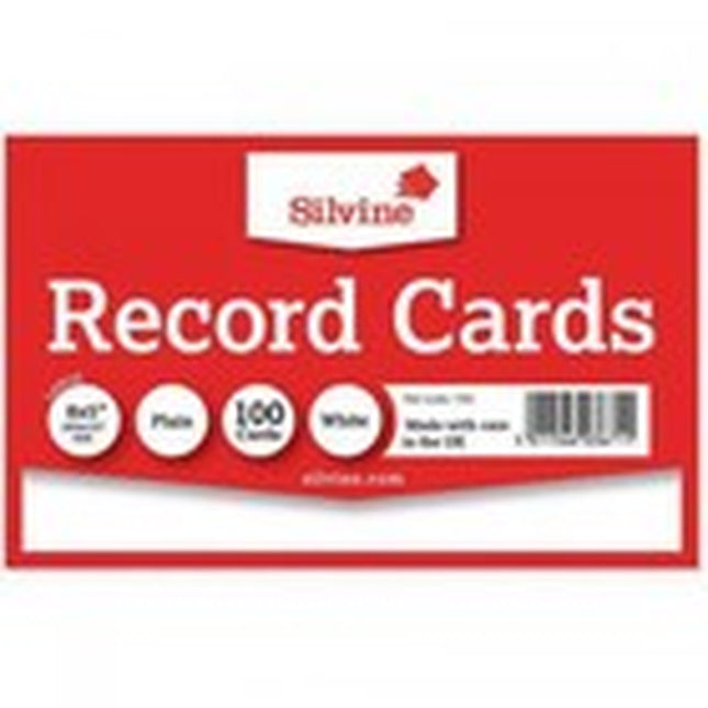 Large Revision Index Cards Silvine Flash Record Card Plain Ruled Colours X 100