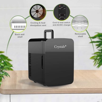 10L Mini Fridge Table Top Electric Cooler Portable Bedroom Ice Box Office Car UK