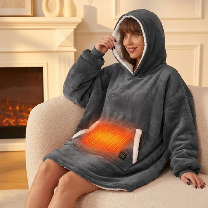 Fluffy Heated Cloud Hoodie™ - Oversized & Electric