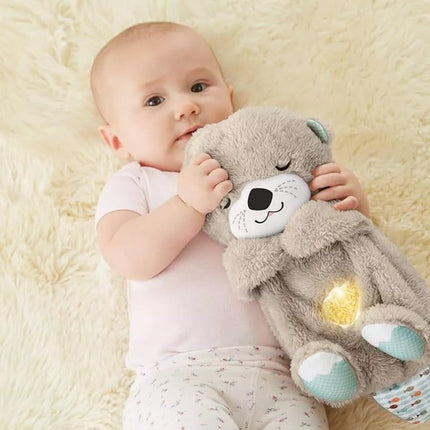 Sound Machine Soothe 'N Snuggle Otter Portable Plush Baby Toy with Sensory Details Music Lights & Rhythmic Breathing Motion