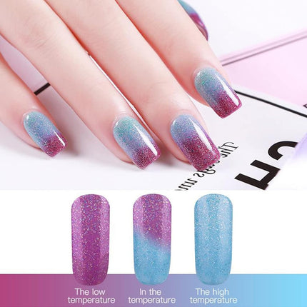 UV Gel Nail Polish, Gel Polish in Color-Changing Flavors, Long-Lasting, Glossy Finish - 4 X 7.3Ml Each