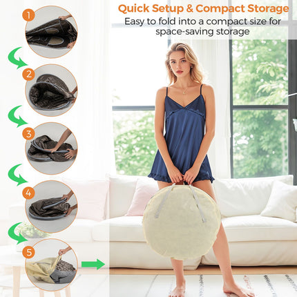 Portable Steam Sauna Tent with 1000W 3L Steam Generator and Chair