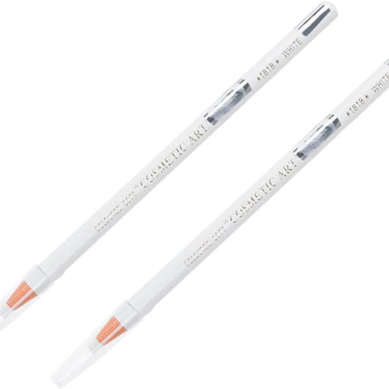 Waterproof Eyebrow Pen 2Pcs White Smooth Eyebrow Pencil Sweat-Resistant Smudge-Proof Makeup for Precise Eye Brow Drawing