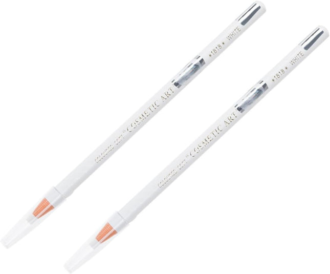 Waterproof Eyebrow Pen 2Pcs White Smooth Eyebrow Pencil Sweat-Resistant Smudge-Proof Makeup for Precise Eye Brow Drawing