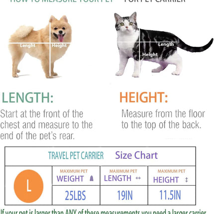 Cat Carrier Dog Carrier Pet Carrier Cat Bags for Small Medium Cats Dogs Puppies of 15 Lbs,Of Airline Approved Small Dog Bag Soft Sided,Collapsible Travel Puppy Carrier (Large, Blue)