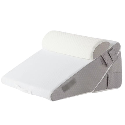 Bed Wedge Pillow, Memory Foam Sleeping Support Pillow with Headrest Adjustable Incline Cushion for Acid Reflux, Gerds, Back Pain