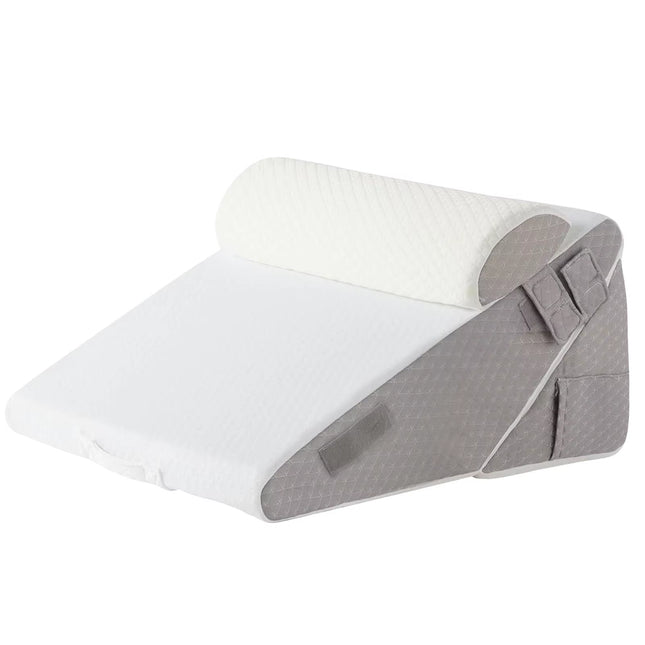 Bed Wedge Pillow, Memory Foam Sleeping Support Pillow with Headrest Adjustable Incline Cushion for Acid Reflux, Gerds, Back Pain