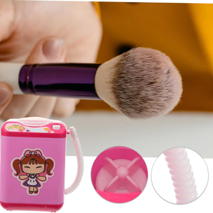 Automatic Makeup Brush Cleaner Device Mini Electric Makeup Puff Cleaning Machine Deep Cleaning Brush Sponge for Home and Travel