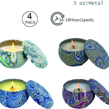 Scented Candles Gifts for Everyone, 4 Packs Natural Soy Wax Candle Set, 2.5Oz Aromatherapy for Relieve Stress, Perfect Gifts for Mother/Father’S Day, Birthday.