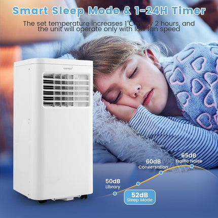 9000 BTU 4-In-1 Portable Air Conditioner with Sleep Mode