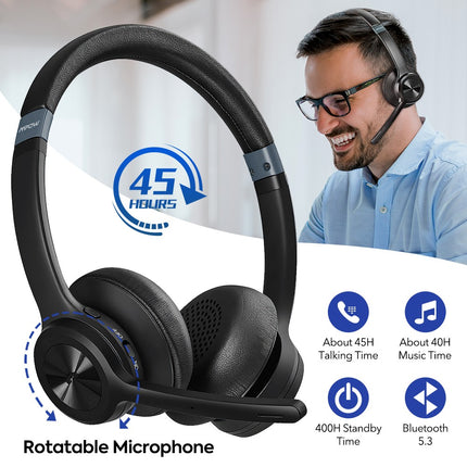 2025 Bluetooth Over-Ear Wireless Headphones Stereo Earphones Noise Cancelling