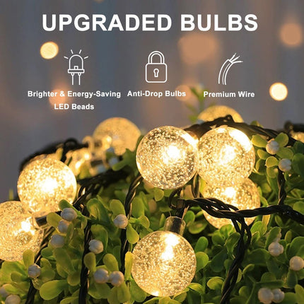 Solar Garden Lights 7M 50Leds Outdoor String Lights Waterproof 8 Modes Fairy