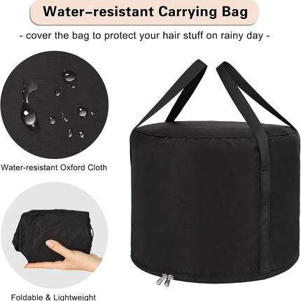 2 Piece Set Hairstylist Traveling Bag Large Capacity Hairdresser Barber Bag Heat Resistant Hair Tools Travel Bag Professional Makeup Organiser Bag Waterproof Shower Toiletry Bag (A#)