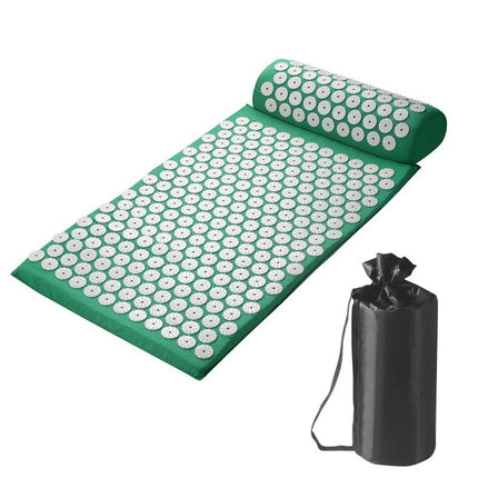 Acupressure Mat with Pillow Acupuncture Pin Massage Set Neck Pain Relief