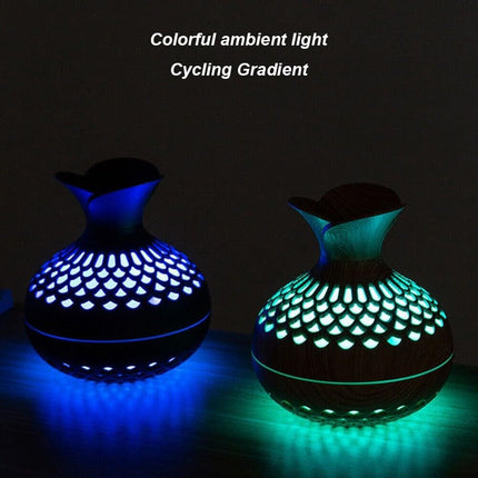 7 Color Light LED for ESSENTIAL Oil Diffuserdesk Colorful Hollow Aromatherapy Machine Oil Diffuser Oil Diffuser Aromatherapy Humidifier Changing Oil Diffusers for Home(Dark)
