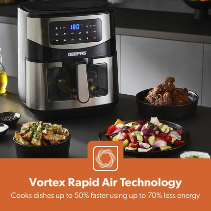 Air Fryer Vortex Rapid Healthy Cooker Digital Display 9.2L Kitchen Oven 5-In-1