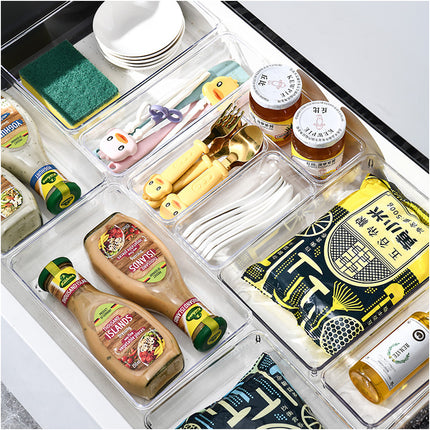 25PCS Draw Organiser Plastic Box Desk Drawer Fridge Trays Makeup Storage Divider