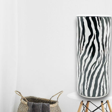 Zebra Umbrella Stand for Home Office Sophisticated & Durable Touch Ceramic Round
